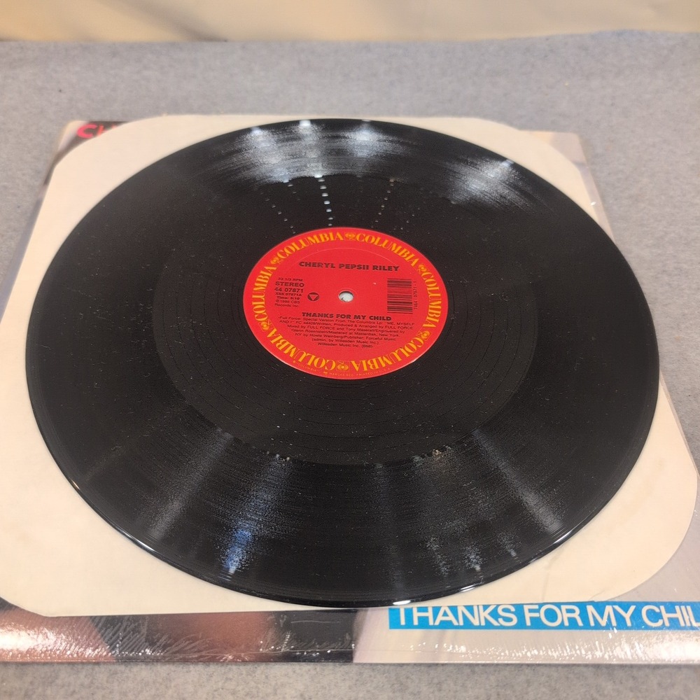 Cheryl Pepsii Riley Thanks For My Child 12" Vinyl Single 1988 Columbia 44 07871 - Picture 3 of 6